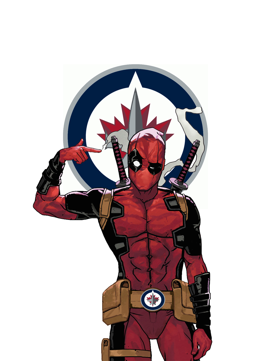 Winnipeg Jets Deadpool Logo vinyl decal